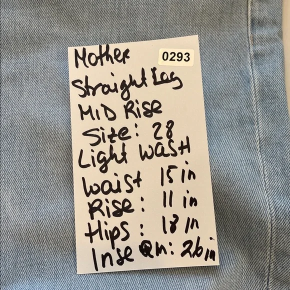 Mother The Insider Crop Step Chew Jeans Mentally Elsewhere Raw Hem Size 28 - Picture 10 of 10